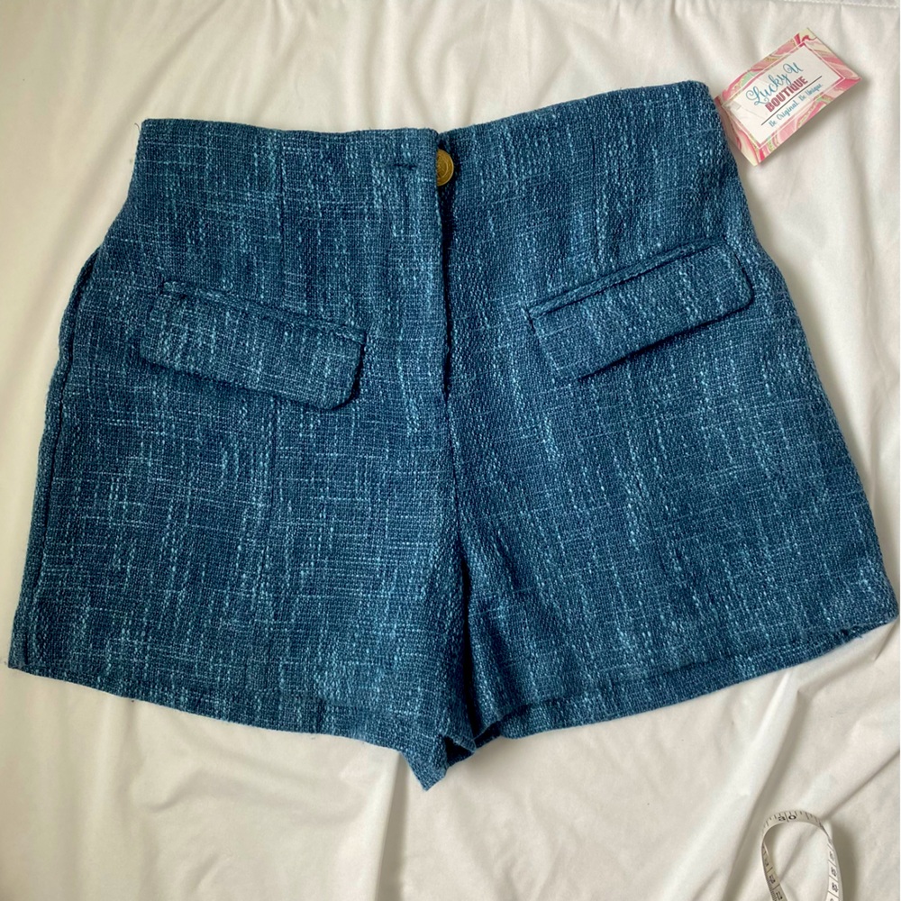Bishop + young L Stylish Blue Women's Shorts preppy elegant clueless